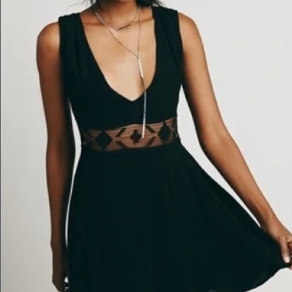 Free People Summer Feeling Black Dress - Picture 2 of 8